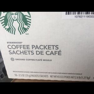 Cases of Starbucks coffee